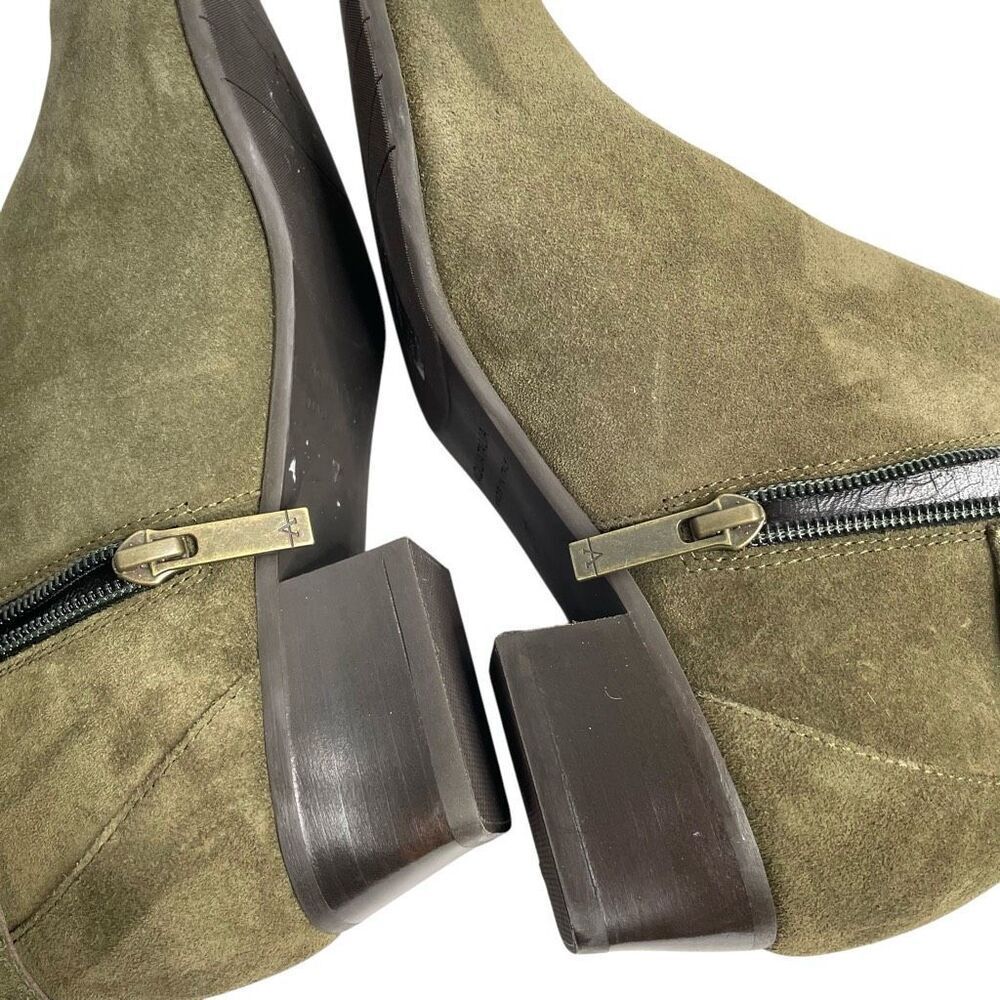 NEW AQUATALIA Fernn Weatherproof Suede Booties Size 7 green - Picture 9 of 13